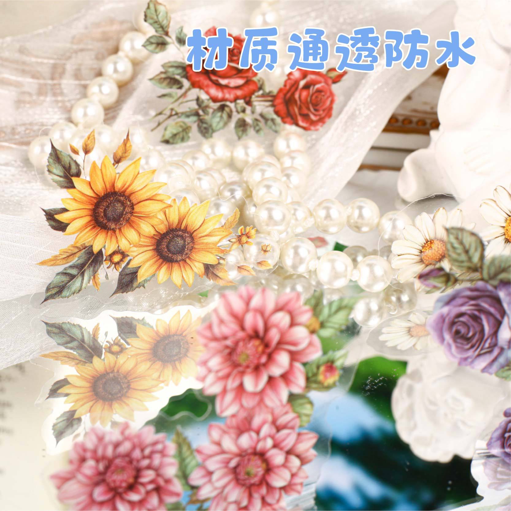 Retro Flower Corner Stickers – DIY Plant Border for Hand Accounts, 6 Options - ViktaShop