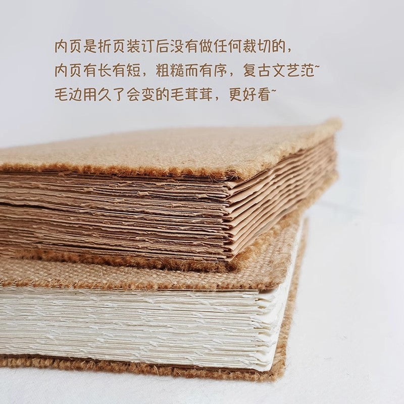 Incline Wood Kraft Notebook - Blank Rough Edge Pages, 2 Options - ViktaShop