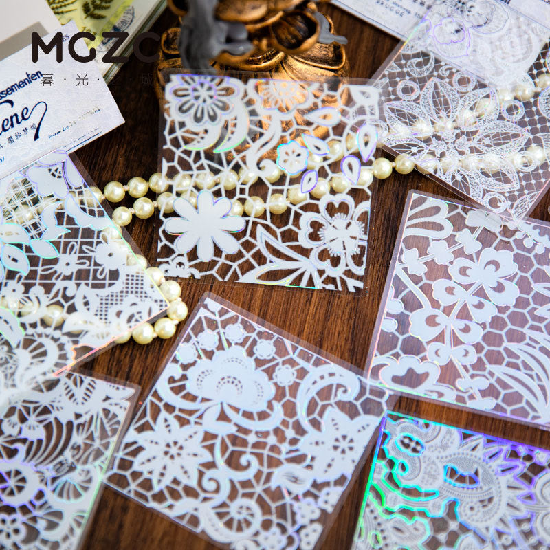 Twilight Gold Stamping Sticker - Lace Notebook Series, 6 Options - ViktaShop