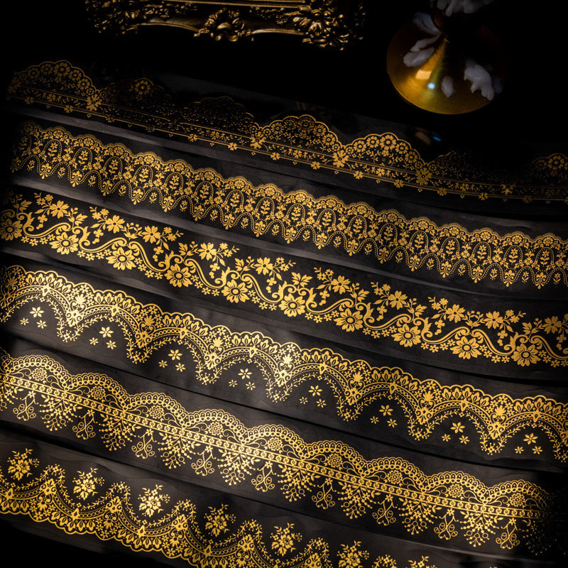 Lace PET Tape – Gold-Stamped Flashing Series, 2m - ViktaShop