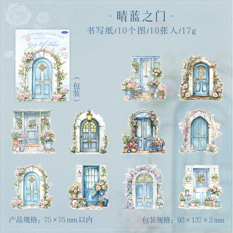 Sticker Pack - Any Door Series, Landscaping, Hard Card, 10 Pcs - ViktaShop