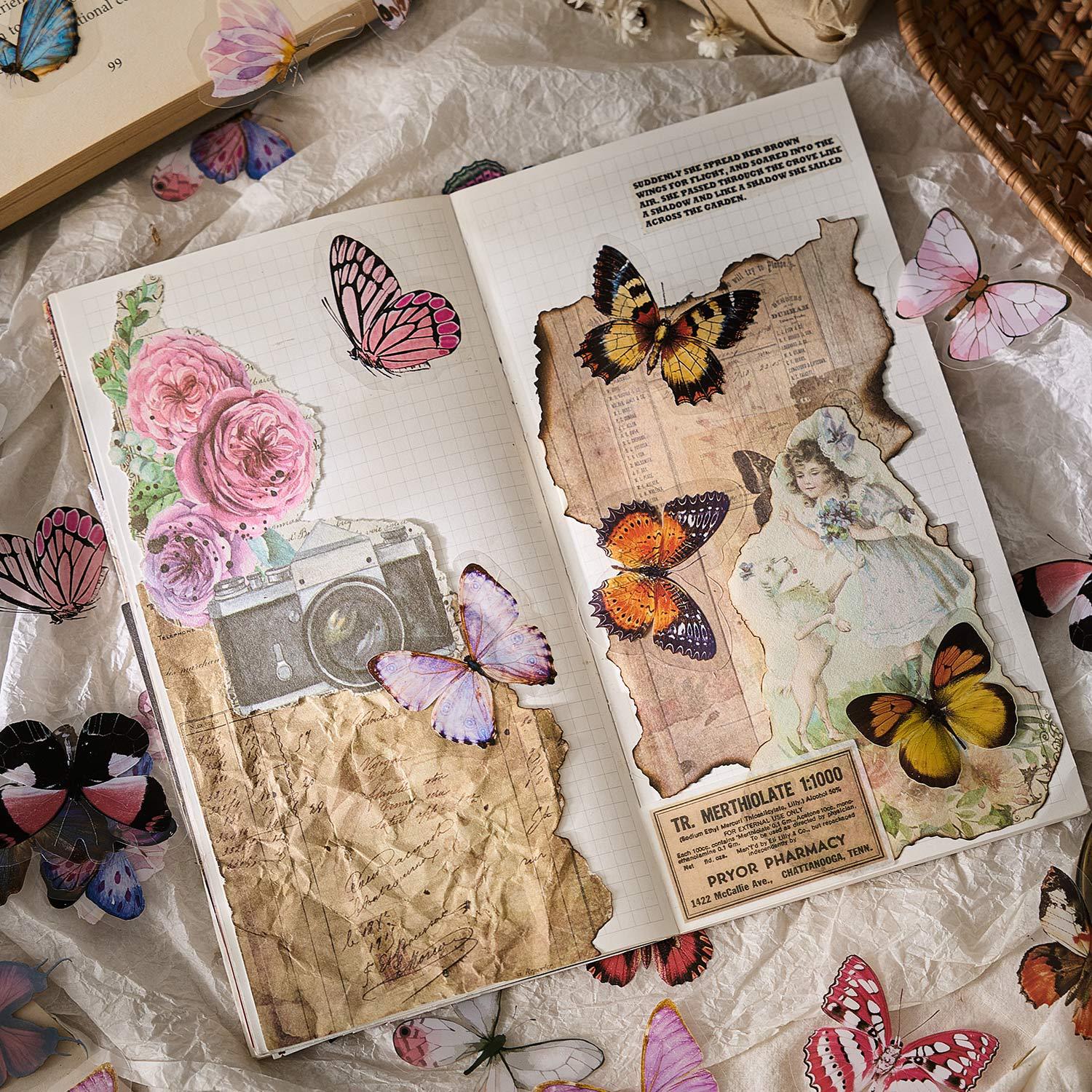 Butterfly PET Sticker Bag - Flowers & Butterfly, 6 Options - ViktaShop