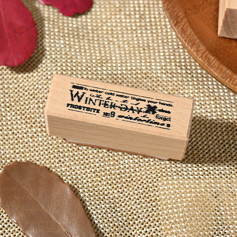 Vintage Wooden Postmark Seal – Flowers & Plants Stamp, 7 Options - ViktaShop