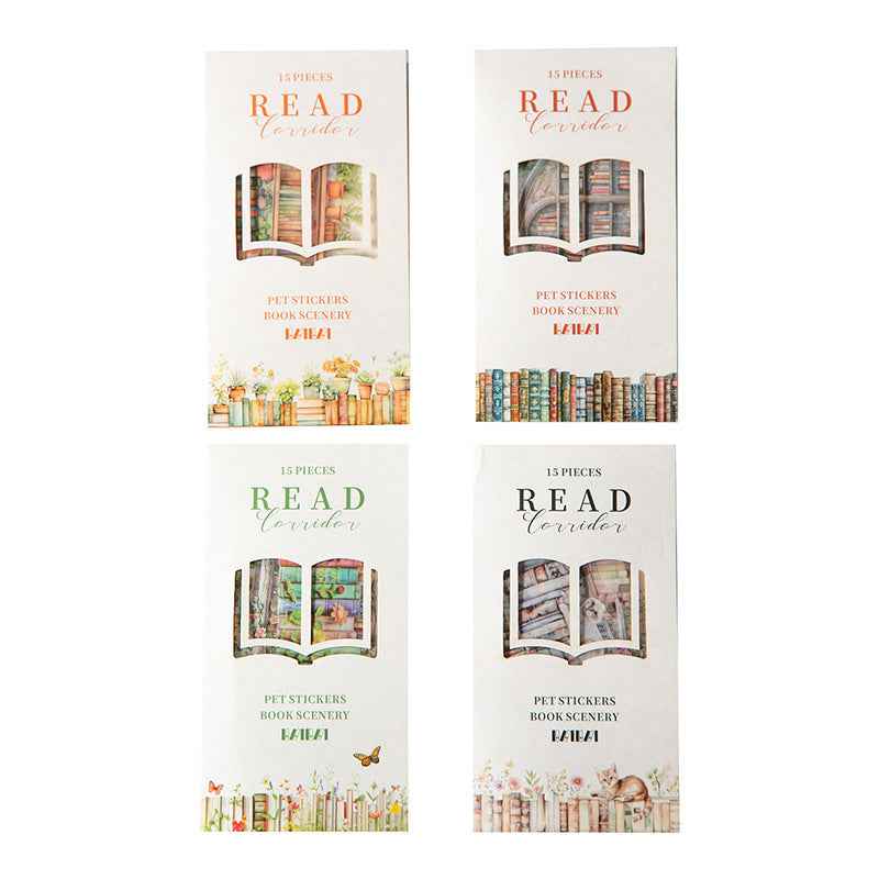 Vintage Paper Relief Embossed Note PET Sticker Pack