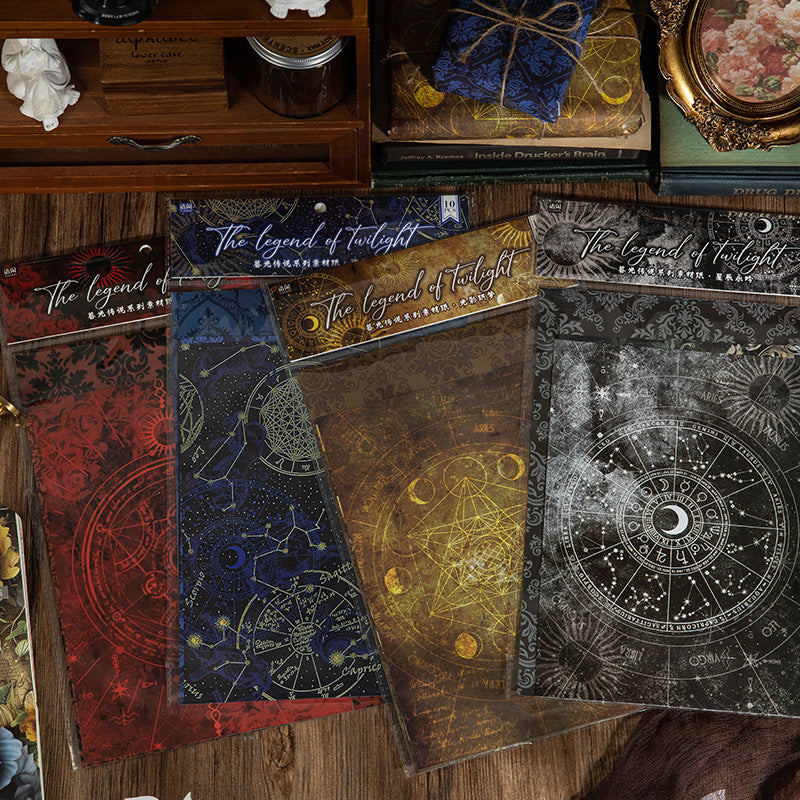 Twilight Legend Series Retro Paper DIY Decoration Backing, 4 Options - ViktaShop
