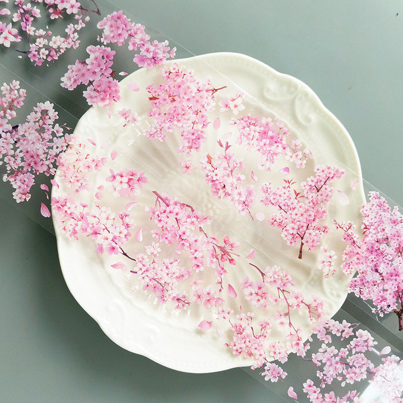 PET Stickers – Strawberry & Rose Cream Floral, 2m - ViktaShop