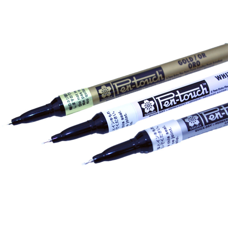 Cherry Blossom White, Gold & Silver Paint Marker Set – High Gloss Art Pens - ViktaShop