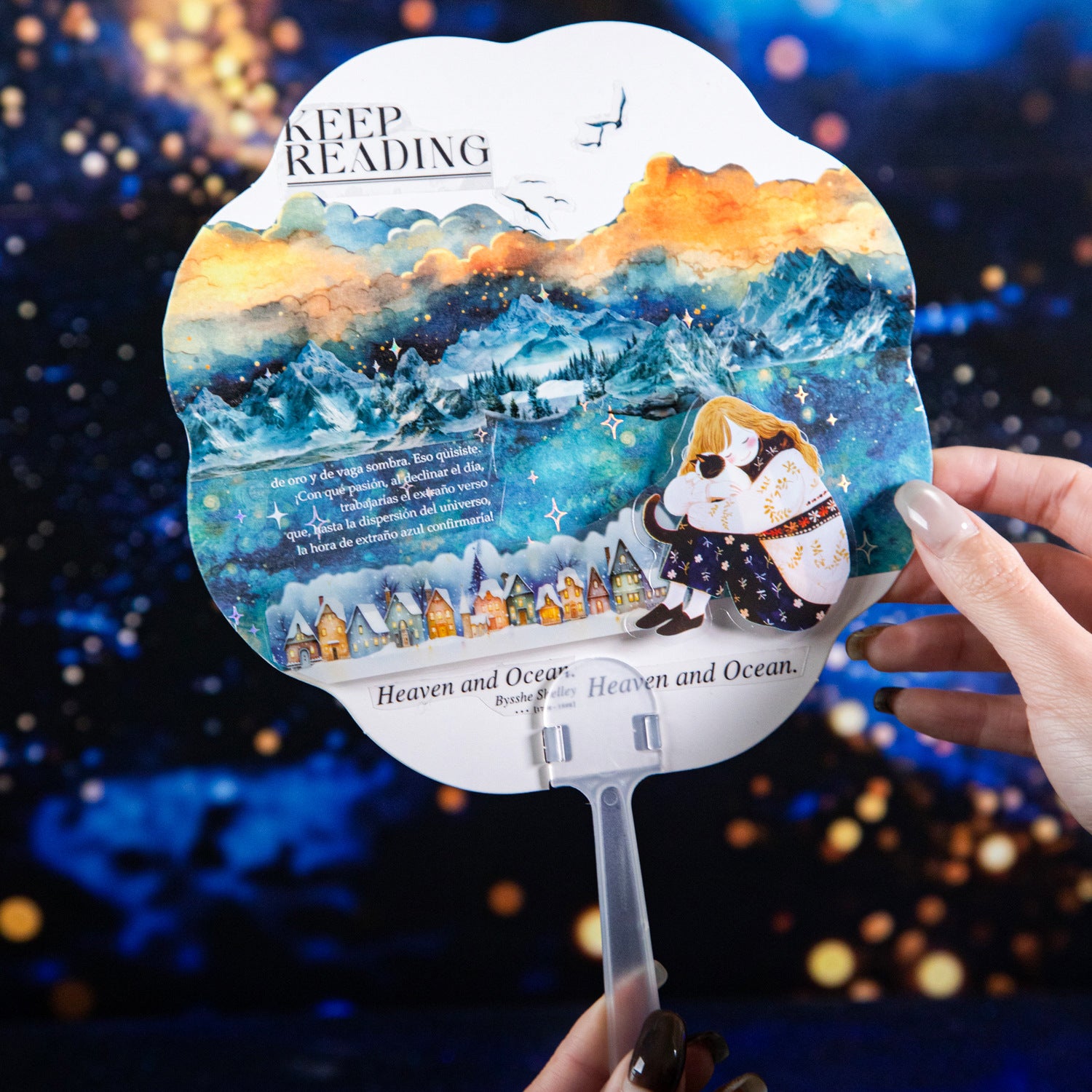 Starry Dream Washi Tape – Laser Silver Starry Sky, Landscape Theme, 2m - ViktaShop