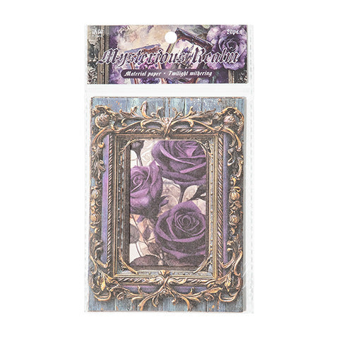 Black Flame Rose Material Paper, 20 Pcs - ViktaShop