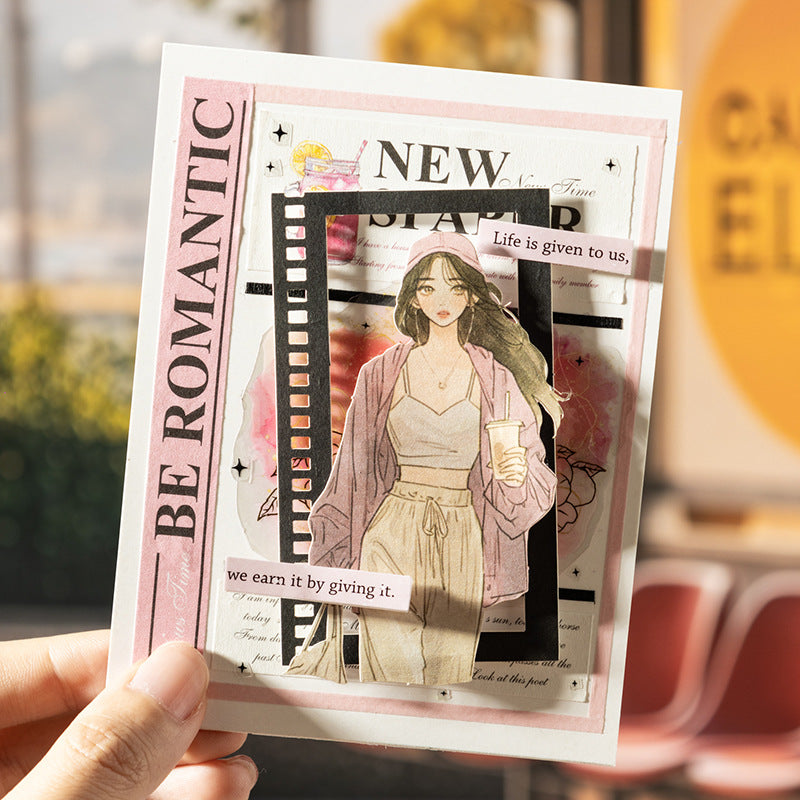 Sticker Pack – Life Drama & Light Retro Fashion, 20 Pcs - ViktaShop