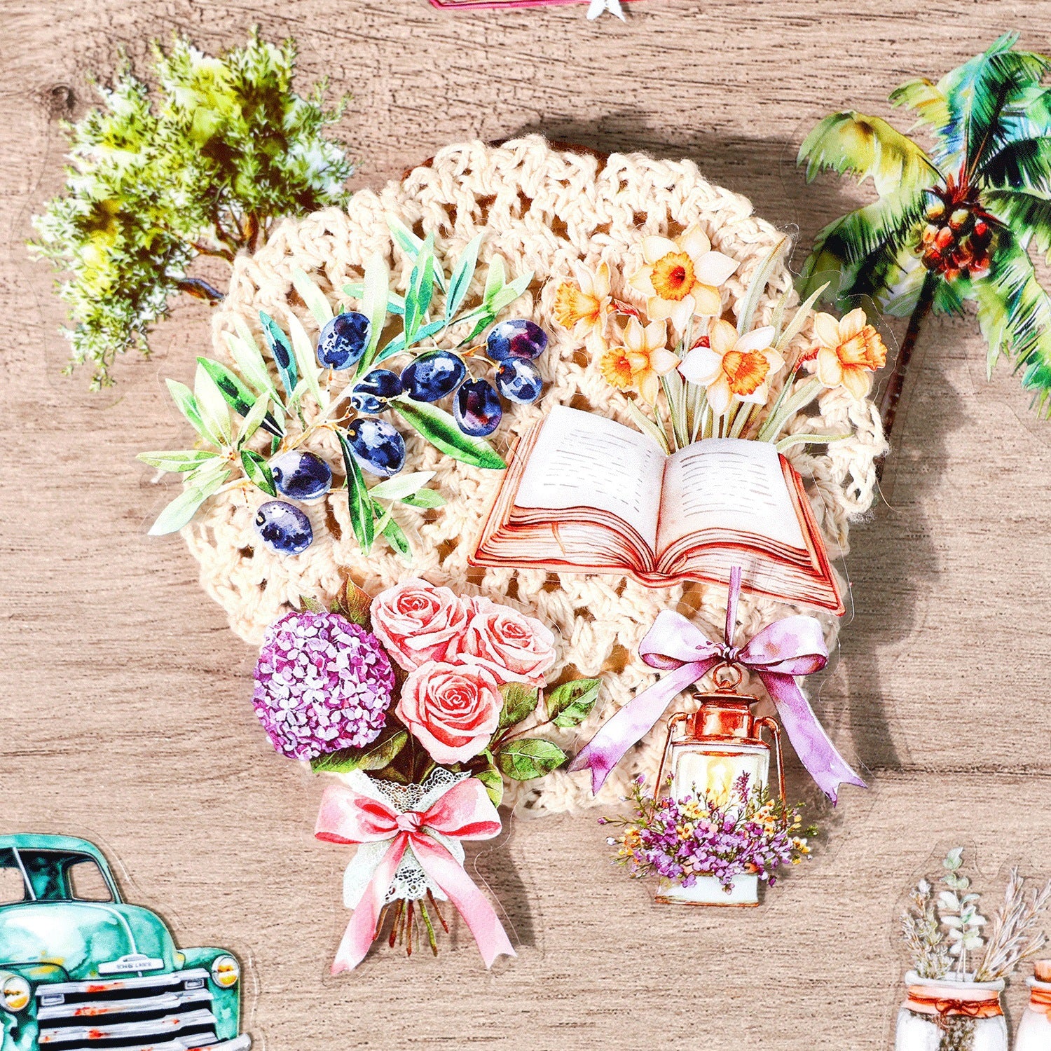 Ancient Forest PET Sticker Pack - Encounters Series, 20 Pcs - ViktaShop