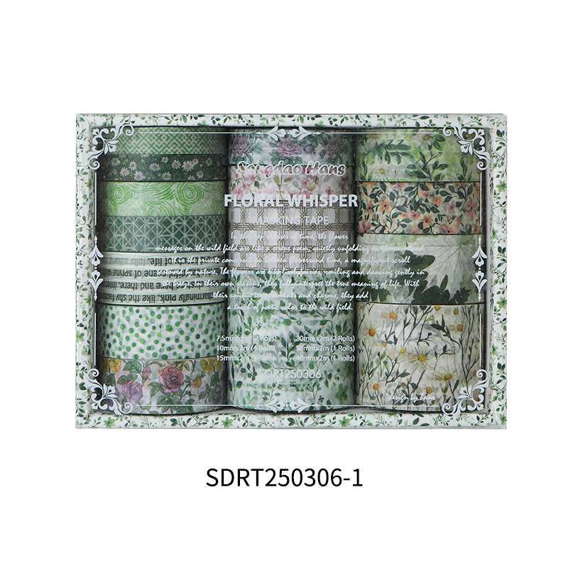 Floral Letter Washi Tape & Sticker Set – Plant Series, 4 Options - ViktaShop