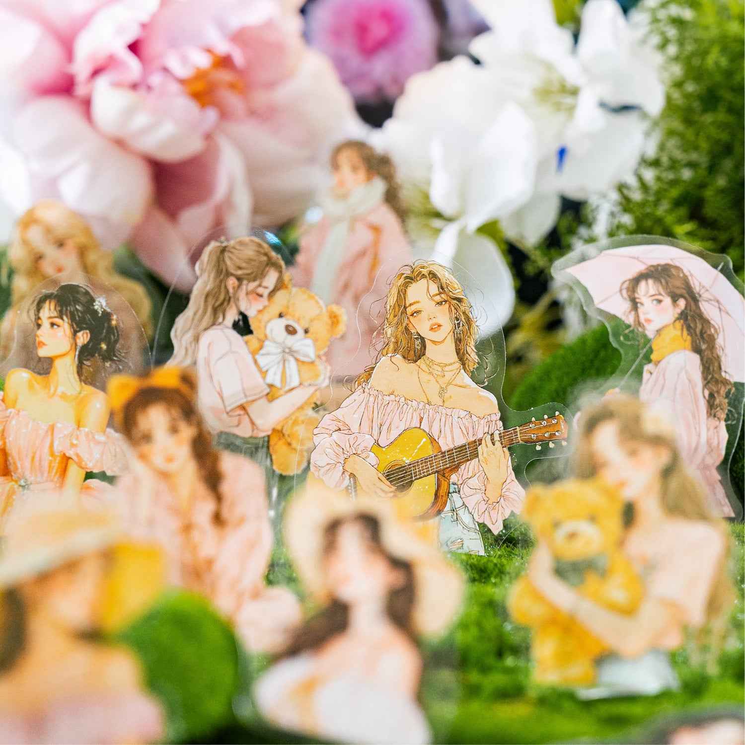 Vintage Girls Sticker PET Pack