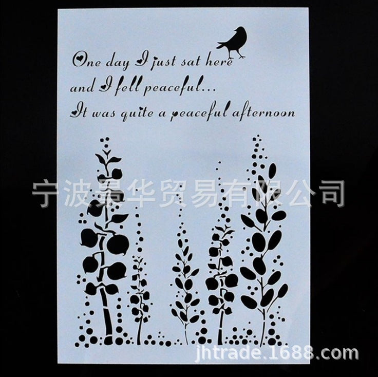 Plastic Stencil Template – Butterfly, Tree, Leaf, and Flower Spray Design, 6 Options - ViktaShop