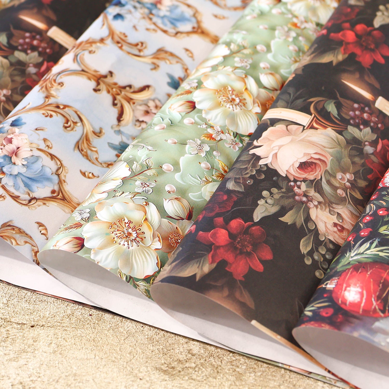 Ancient Forest Wrapping Paper, Christmas Decoration, 5 Pcs - ViktaShop