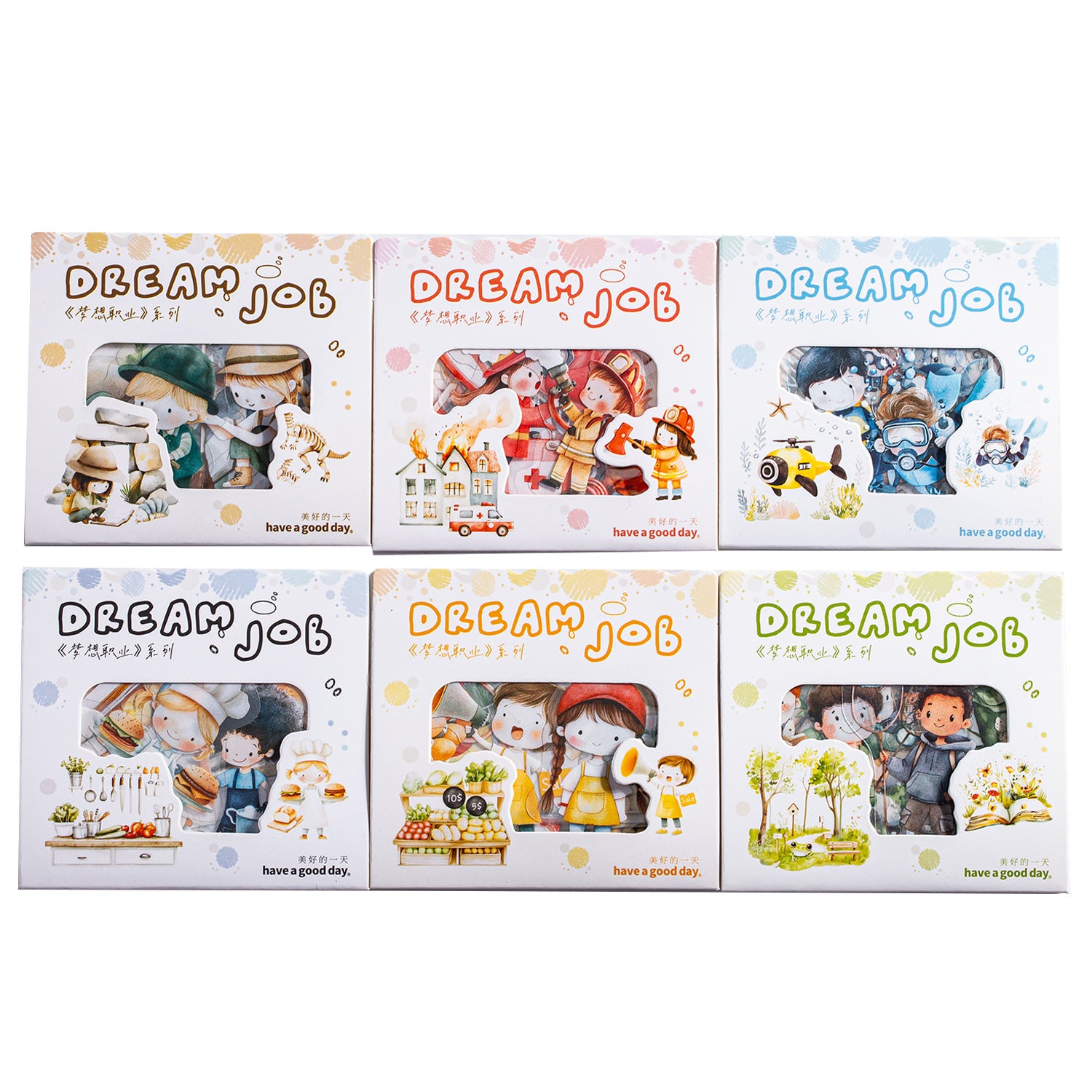 Dream Career Series PET Stickers, 6 Options - ViktaShop