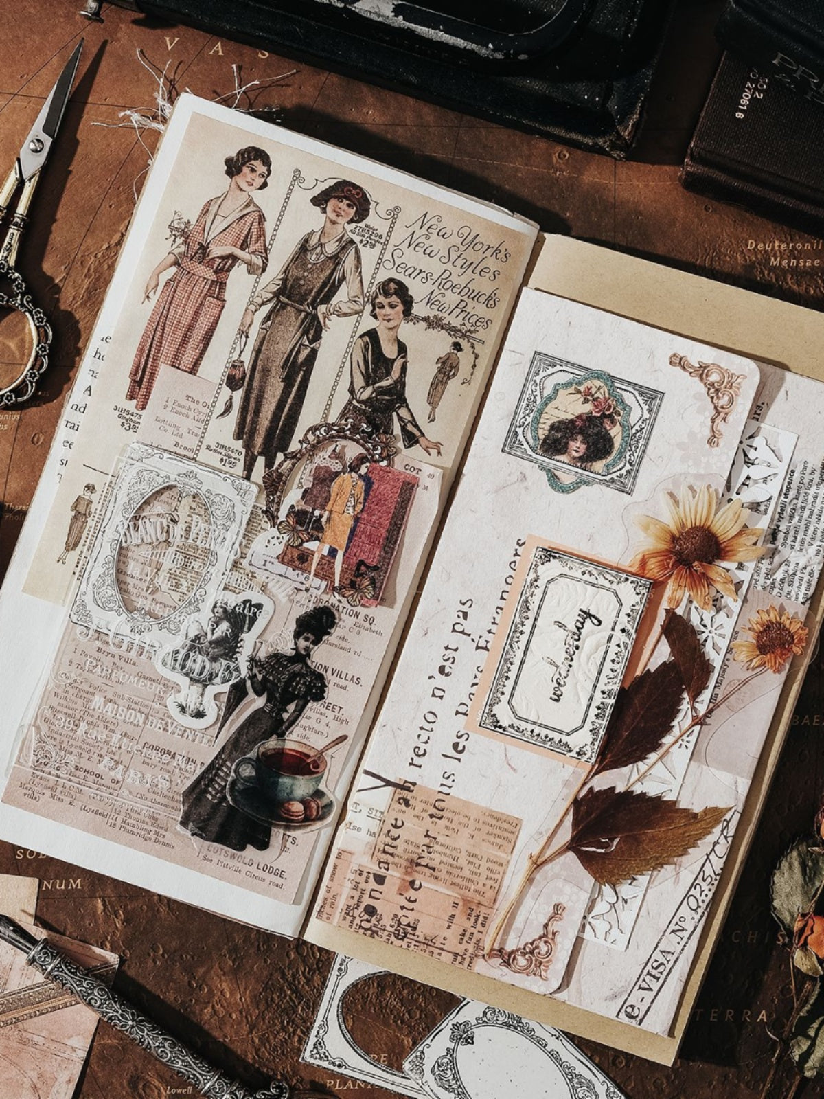 Retro European-Style Border Wooden Stamp Set – Collage Decoration & Printing Tool - ViktaShop