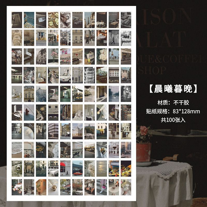 Romantic Literature & Art Stickers – England INS Style, 100 Sheets - ViktaShop