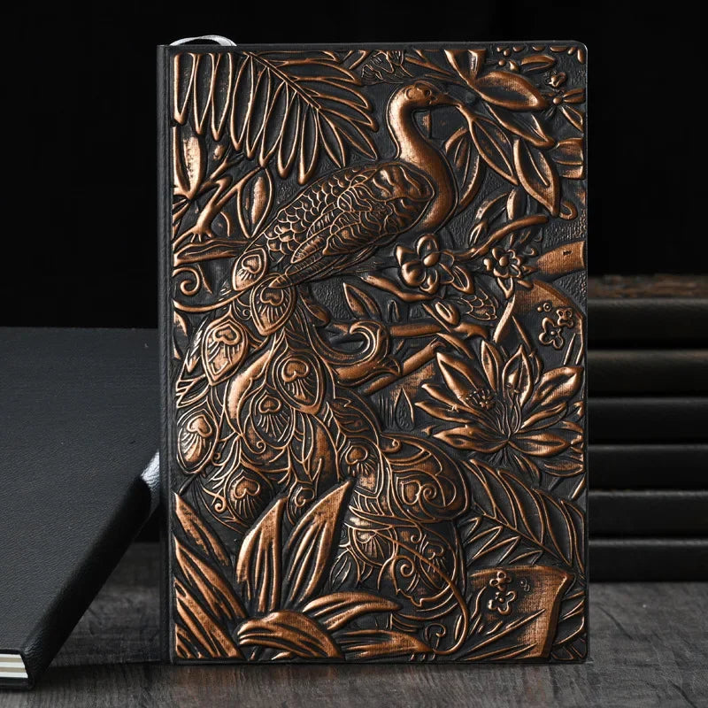 A5 Peacock Hardcover Business Notebook, 4 Options - ViktaShop