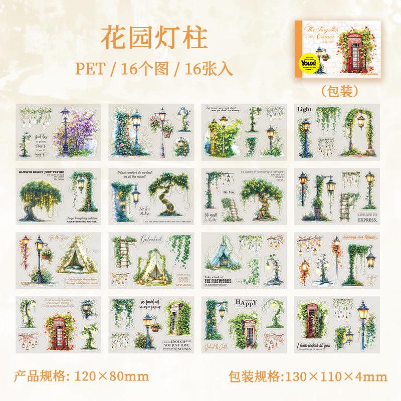 Forgotten Corner Series Vine Sticker Book, 4 Options - ViktaShop