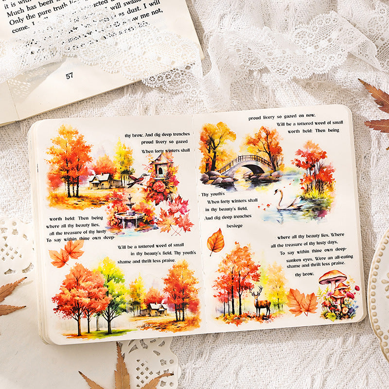 Cross-border PET Sticker Sheet Glazed Tile House - ViktaShop