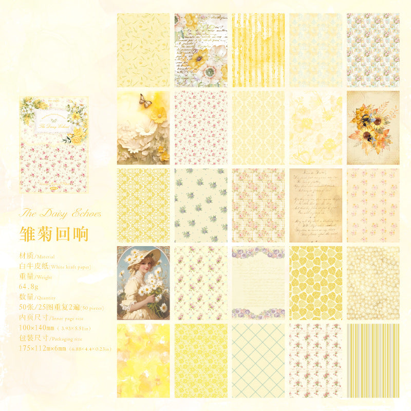 Cool Breeze Flower Series Craft Paper Material - 50 pcs - ViktaShop