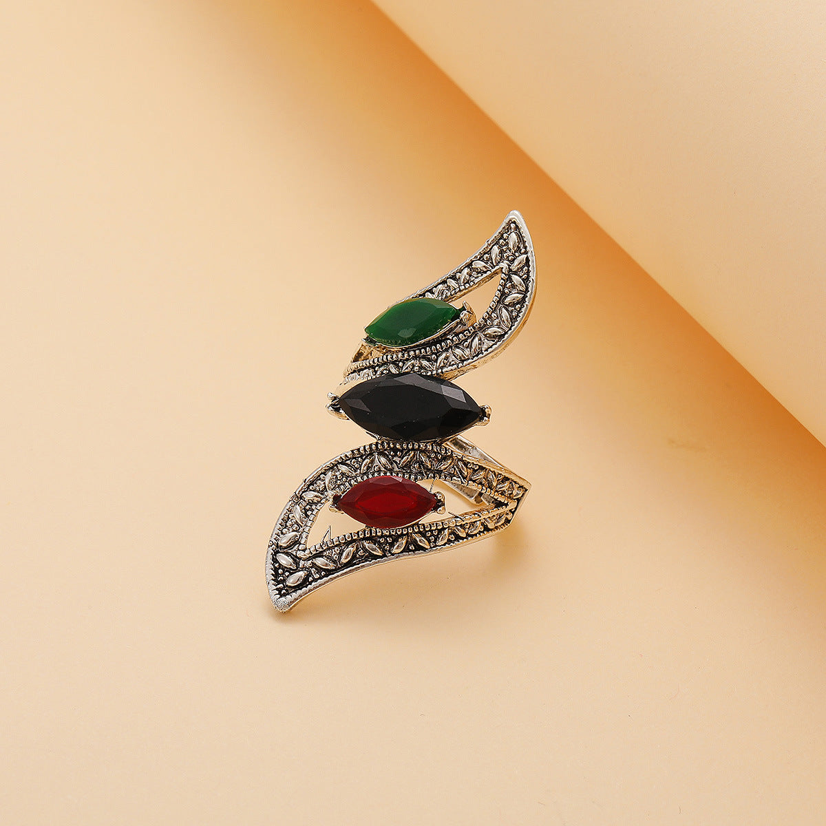 Vintage Style Gold & Silver Tone Fashion Ring - ViktaShop