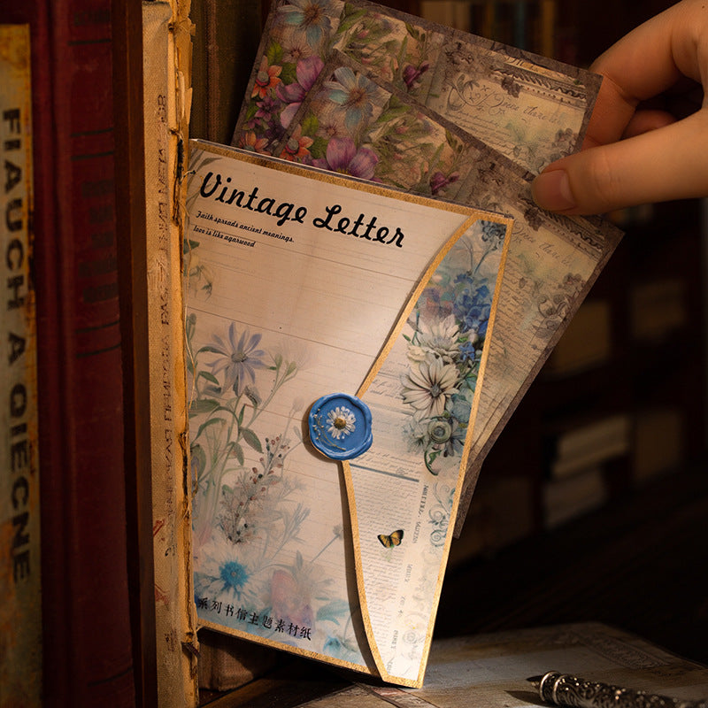 Retro Letter Series Material Paper, 6 Options - ViktaShop