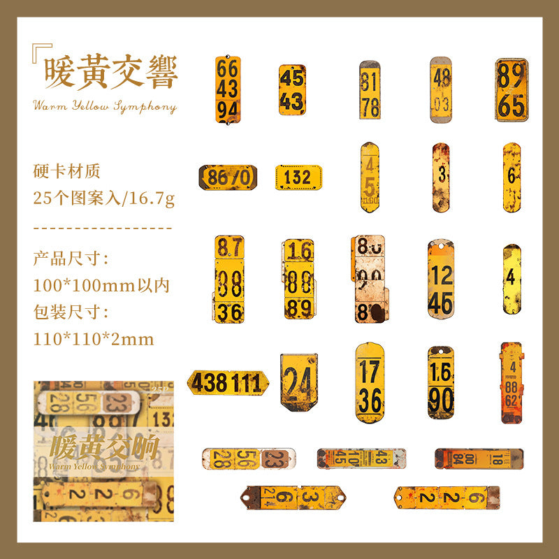 Retro Number Label Stickers – Digital Deconstruction Series - ViktaShop