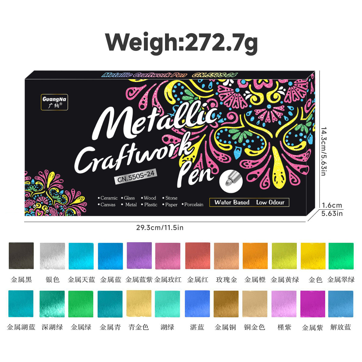 Color Metal Pen Set - Hard Tip Art Marker - ViktaShop