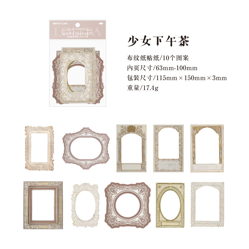 Hollow Retro Collage Stickers – Classical Binding Series, 4 Options - ViktaShop