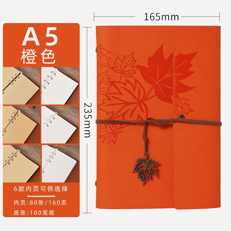 Retro Strap Loose-Leaf Notebook – Travel Day Journal - ViktaShop