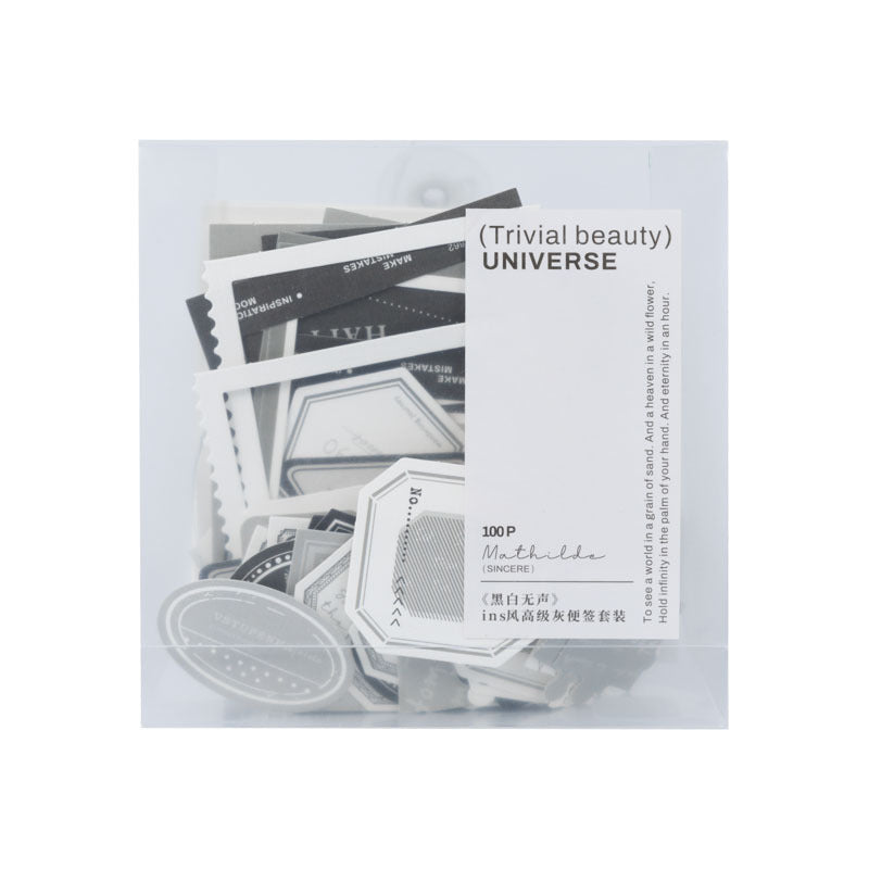 Black and White Silent Series Note Paper - 1 Set - ViktaShop