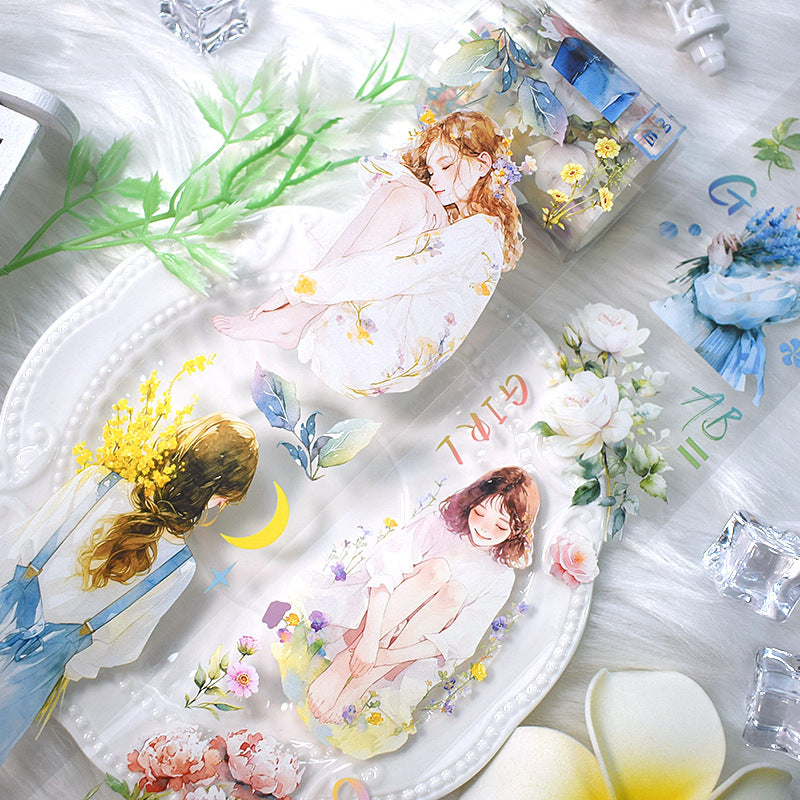 Flower Figure PET Tape – Full Roll Cycle Material for DIY Decoration - 2m - ViktaShop