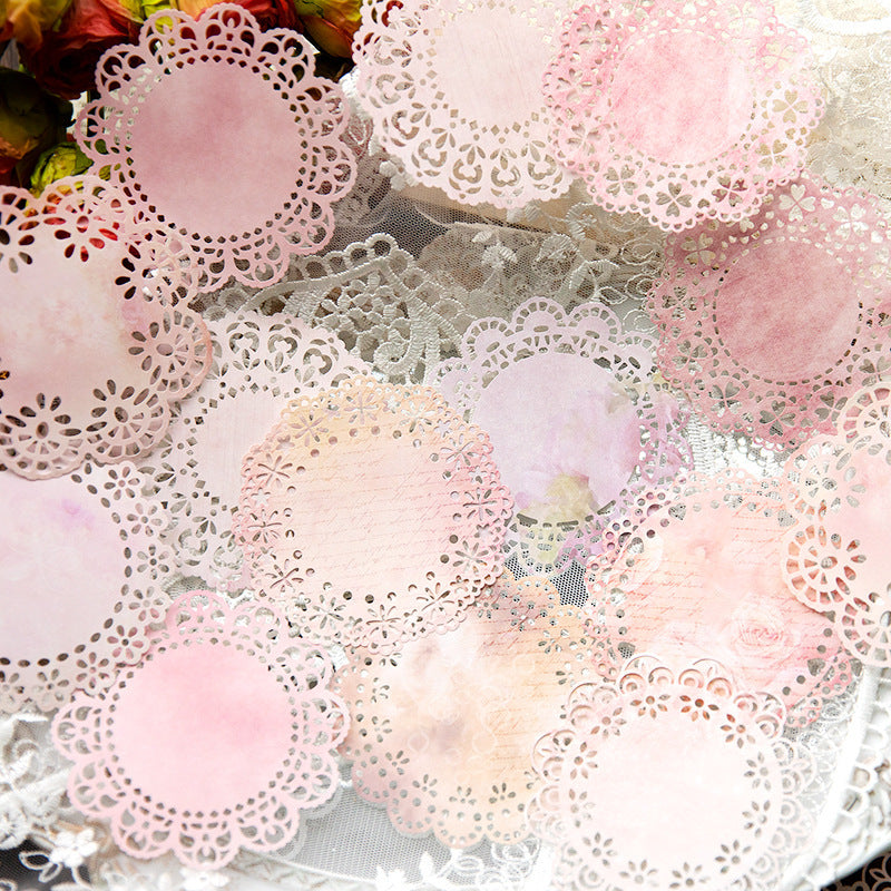 Dreamy Lace Design, Flower Wreath Hollow Paper, 20 Pcs - ViktaShop