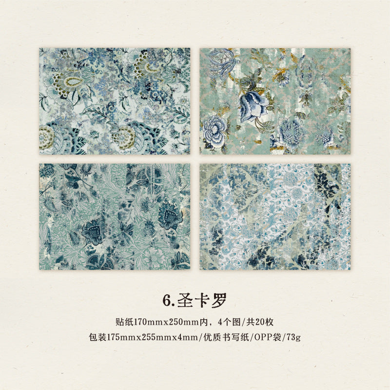 Baroque Relics Material Paper - 15 Pcs - ViktaShop