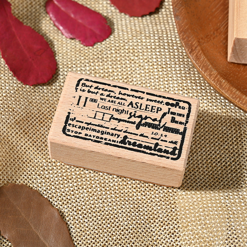 Vintage Wooden Postmark Seal – Flowers & Plants Stamp, 7 Options - ViktaShop