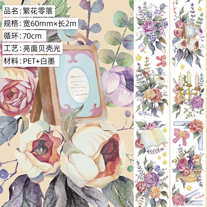 Retro Flower PET Tape - 2m - ViktaShop