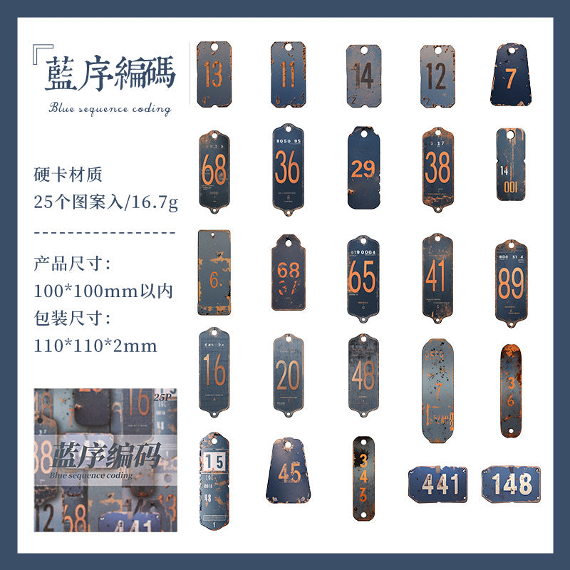 Retro Number Label Stickers – Digital Deconstruction Series - ViktaShop