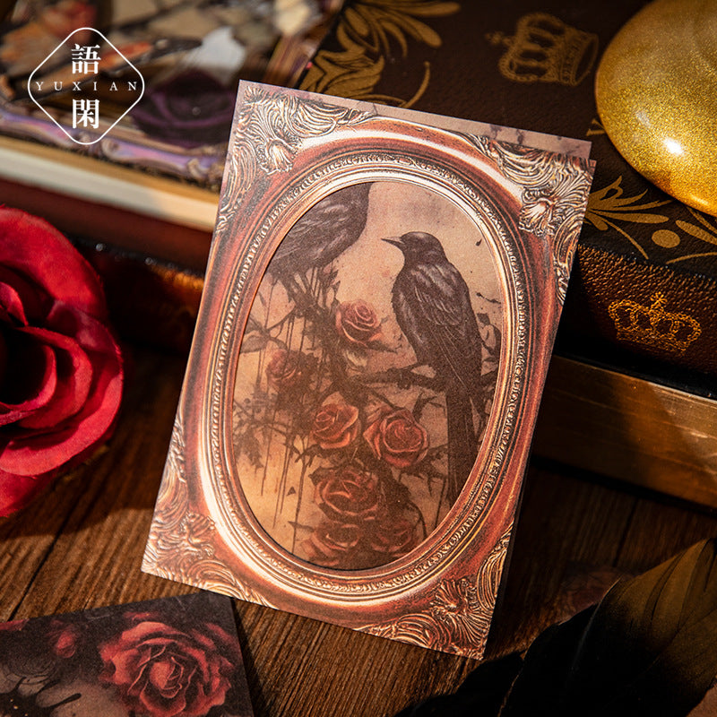 Black Flame Rose Material Paper, 20 Pcs - ViktaShop