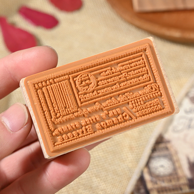 Vintage Wooden Postmark Seal – Flowers & Plants Stamp, 7 Options - ViktaShop