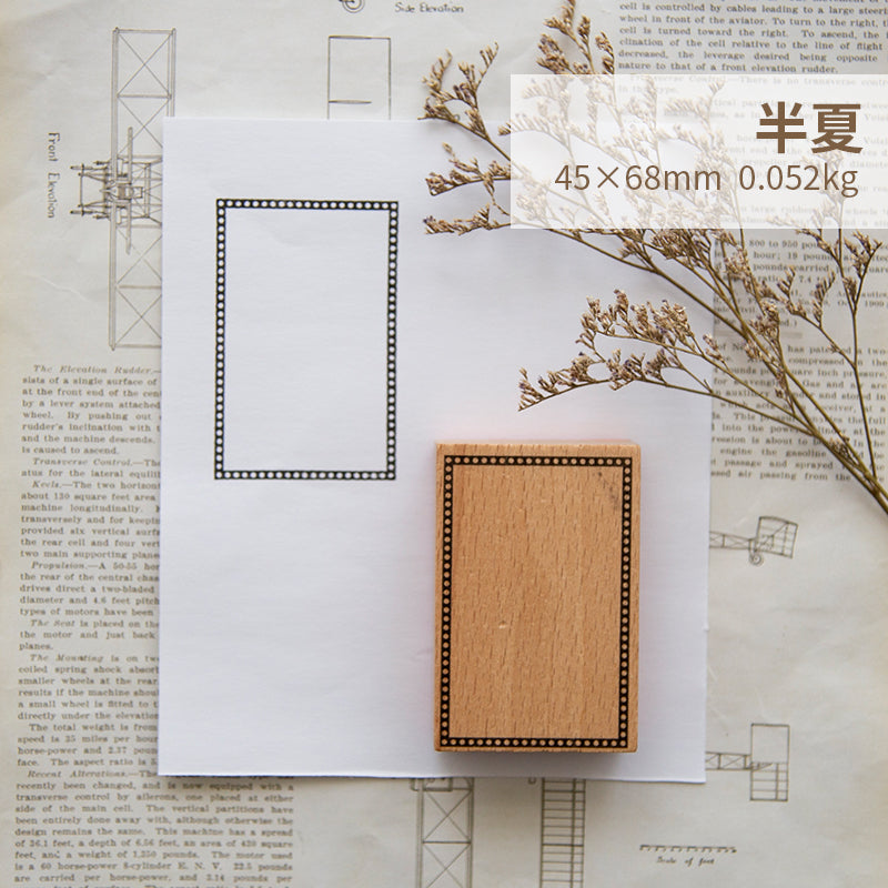 Wooden Stamp – Round & Square Frame Seal, 3 Options - ViktaShop