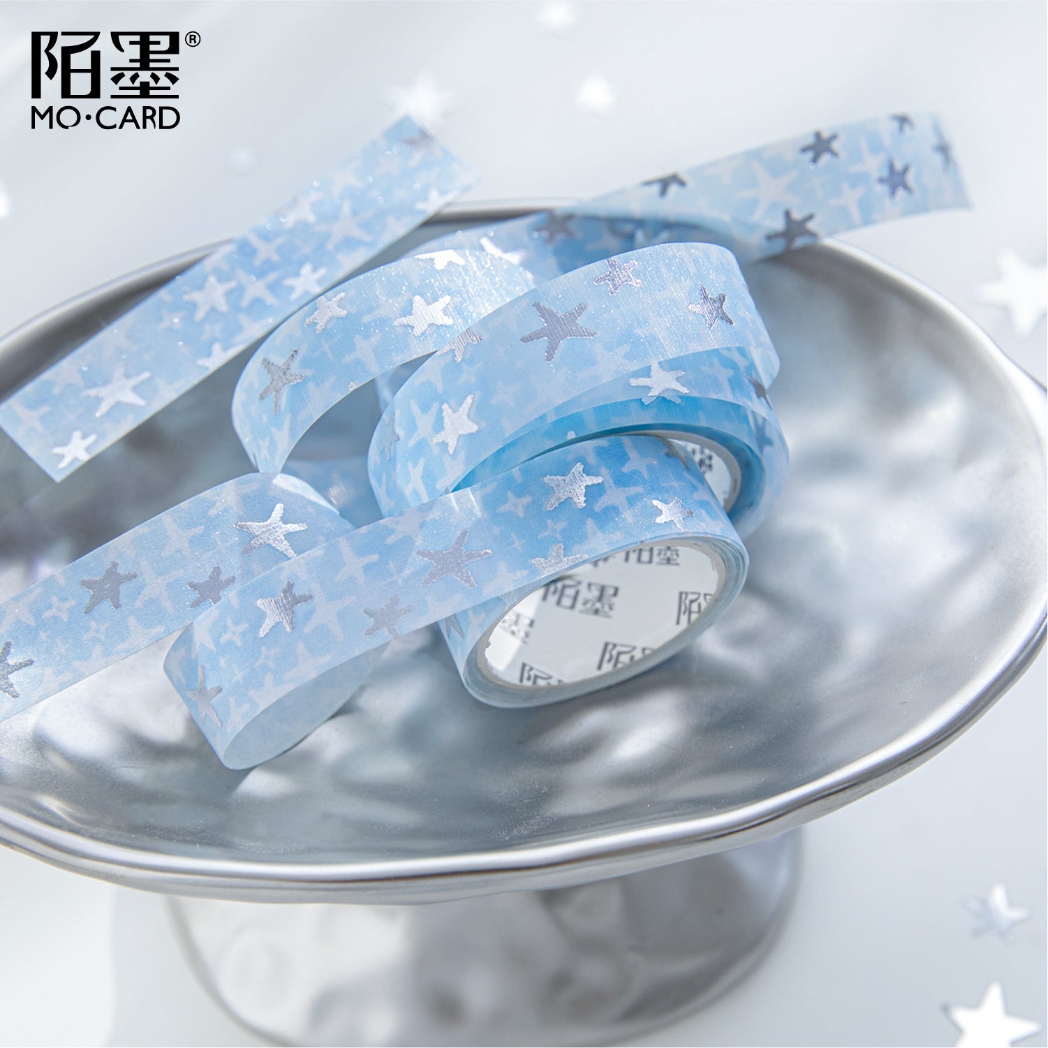 Starry Sky Hot Silver Washi Tape, 2m - ViktaShop