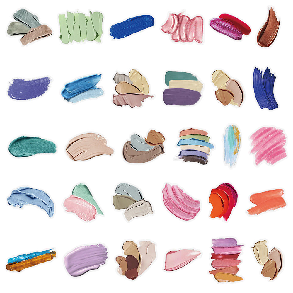 Color Palette Stickers – Decorative Stickers, 50 Pcs - ViktaShop