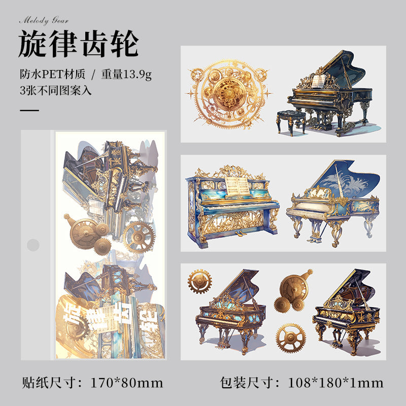 Time Notes Series PET Sticker Pack, 12 Options - ViktaShop