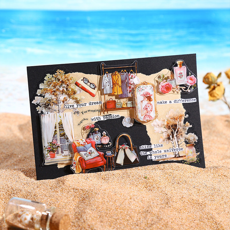 Summer Wave Bottle PET Sticker Book, 6 Options - ViktaShop