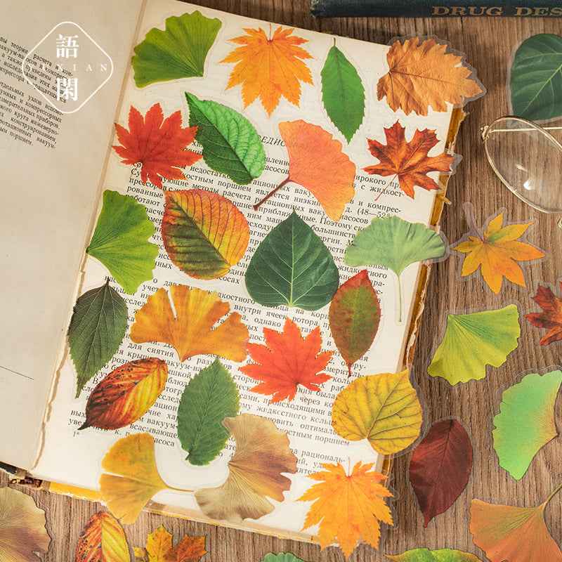 PET Leaf Sticker Pack - 40 Pcs