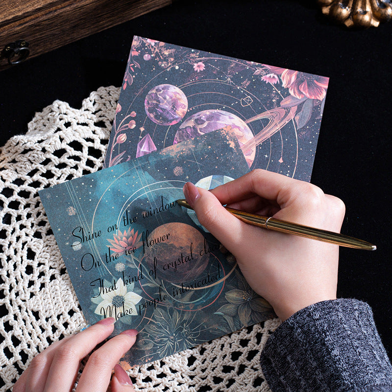 Decorative Paper – Ice Crystal Flower Series, 6 Options - ViktaShop