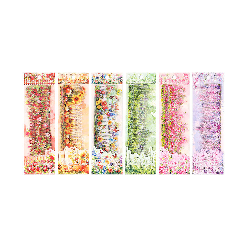 Flat Long PET Sticker Pack – Plant Theme, 10 Pcs - ViktaShop