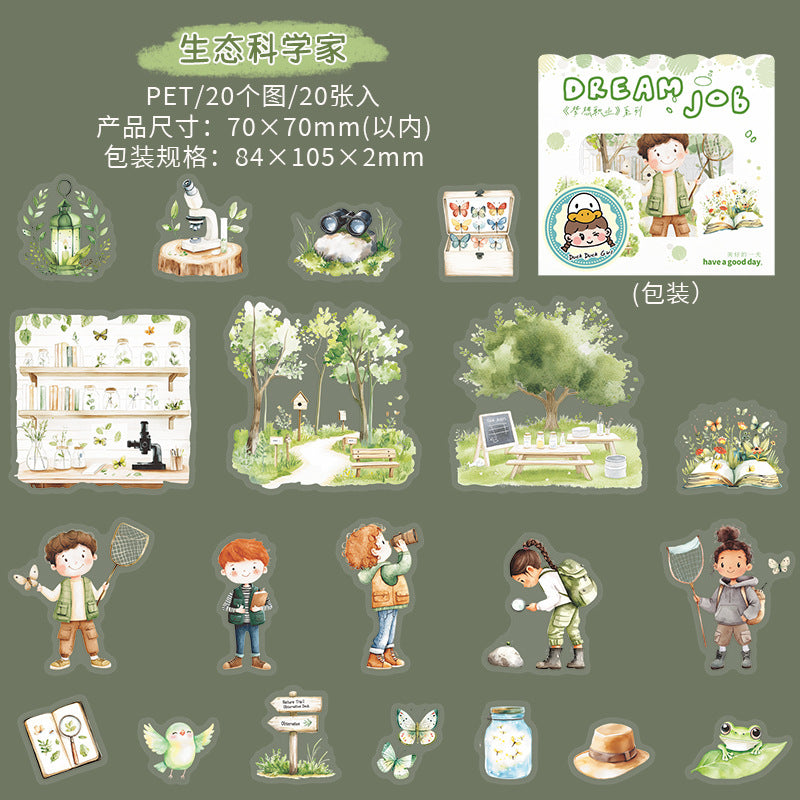 Dream Career Series PET Stickers, 6 Options - ViktaShop
